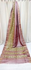 Tussar handblock print saree