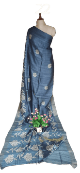Pure Tussar Silk print saree