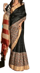 Pure Tussar Silk print saree
