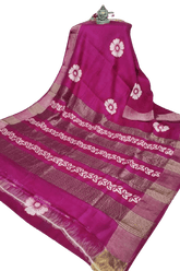 Pure Tussar Silk print saree