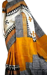 Pure Tussar Silk print saree