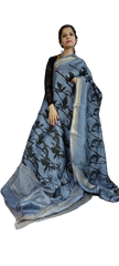 Organza Silk Linen Saree SILK ZONE