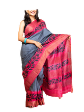 Pure Tussar Silk print saree