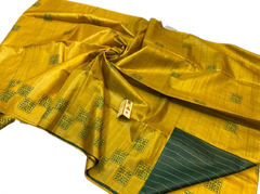 Tussar Desi Kora Silk Saree M J HANDLOOMS
