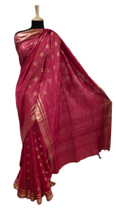 Tussar Munga Silk Zari Butta Saree HIND SILK