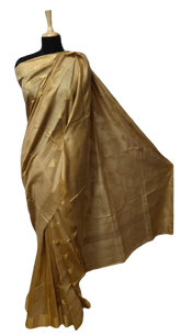 Tussar Munga Silk Zari Butta Saree HIND SILK
