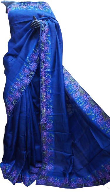 Tussar silk cotwork saree