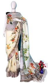 Linen digital print saree Yasir