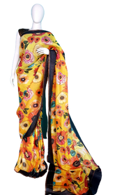 Linen digital print saree Yasir