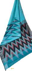 Ikkat khadi linen saree SILK ZONE