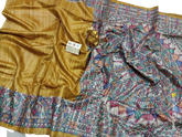 TUSSAR SILK PRINT SAREE
