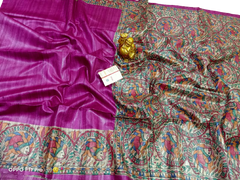 TUSSAR SILK PRINT SAREE