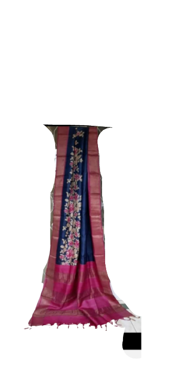 TUSSAR SILK PRINT SAREE