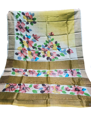 TUSSAR SILK PRINT SAREE