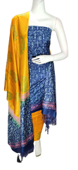 Soft silk hand block discharge print suit SILK ZONE