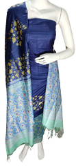 Soft silk hand block discharge print suit SILK ZONE