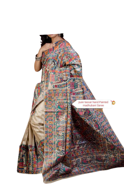 TUSSAR SILK PRINT SAREE