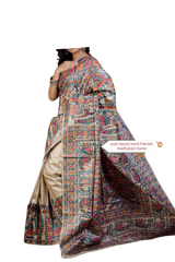 TUSSAR SILK PRINT SAREE
