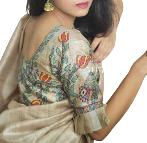 TUSSAR SILK PRINT SAREE