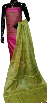 Tussar silk embroidery suit SILK ZONE