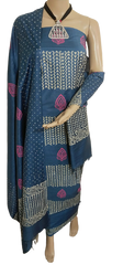 Soft silk hand block print suit PTS