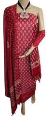 Soft silk hand block print suit PTS
