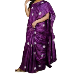 Tussar silk embroidery saree SILK ZONE