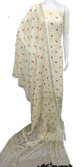 Cotton linen embroidery suit SILK ZONE