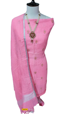 Linen embroidery suit