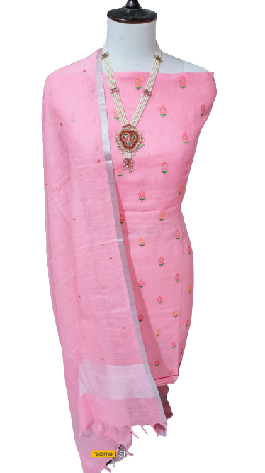 Linen embroidery suit