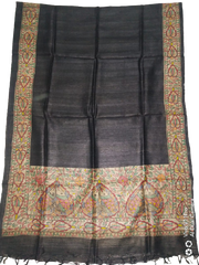 Tussar silk hand kalamkari paint dupatta SILK ZONE