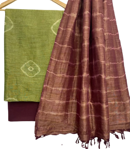Shibori cotton dupion suit