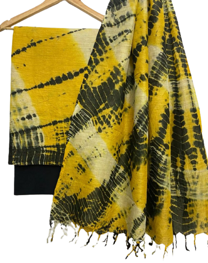Shibori cotton dupion suit