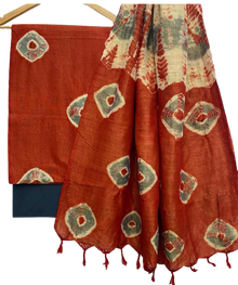 Shibori cotton dupion suit