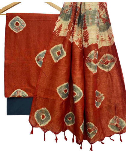 Shibori cotton dupion suit