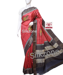 Pure Tussar Silk print saree