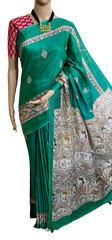 Katan silk madhubani saree - Silk Zon