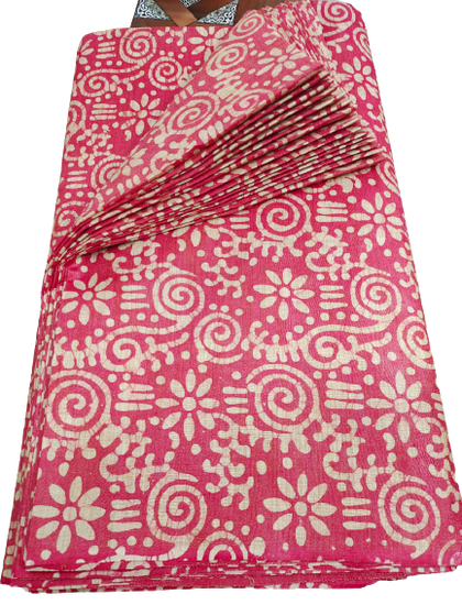 Cotton dupion batik print suit