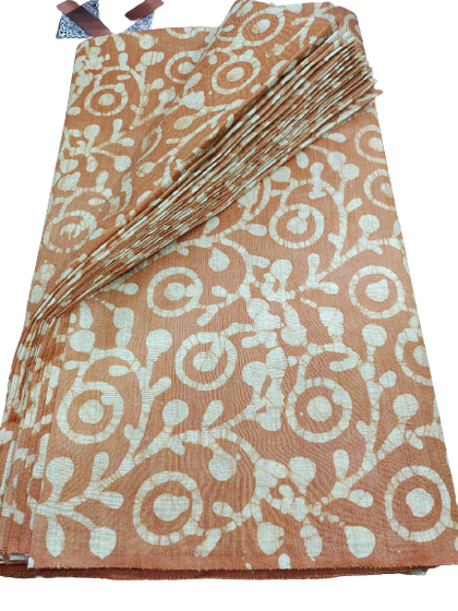 Cotton dupion batik print fabric