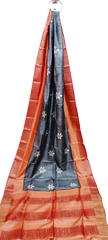 Tussar handblock print saree