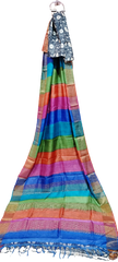 Tussar silk handblock print saree