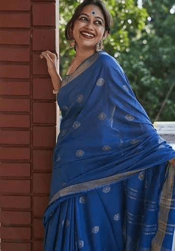 KHADI LINEN BUTTA SAREE