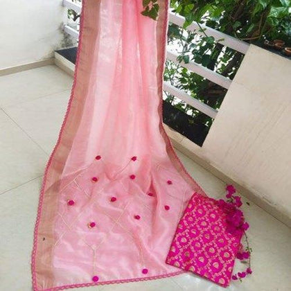 ORGANZA LINEN SILK SAREE