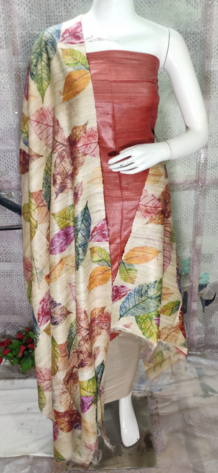 Tussar ghicha suits