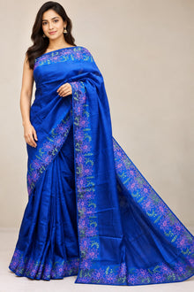 Pure Tussar Silk Hand Cutwork Saree – TCS.4007