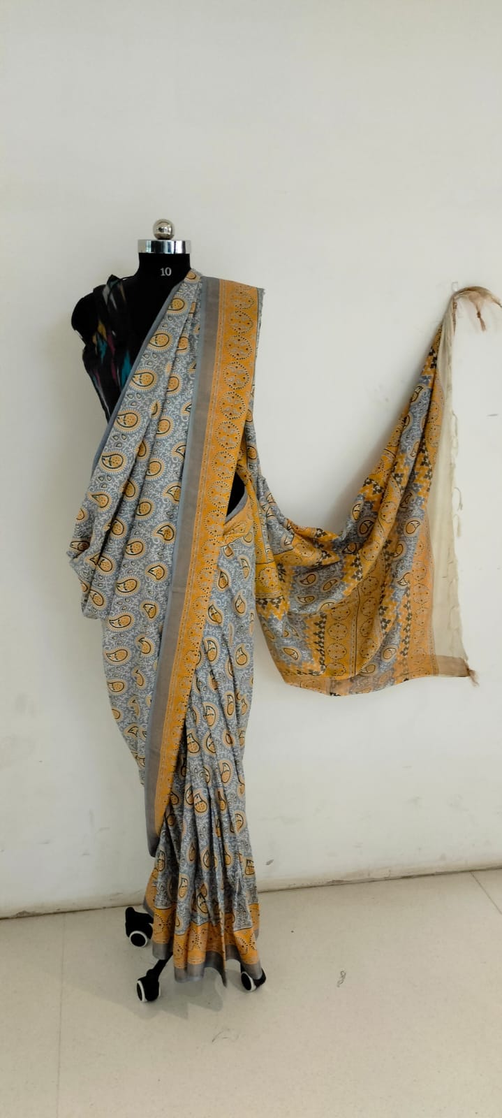 Soft silk hand print saree