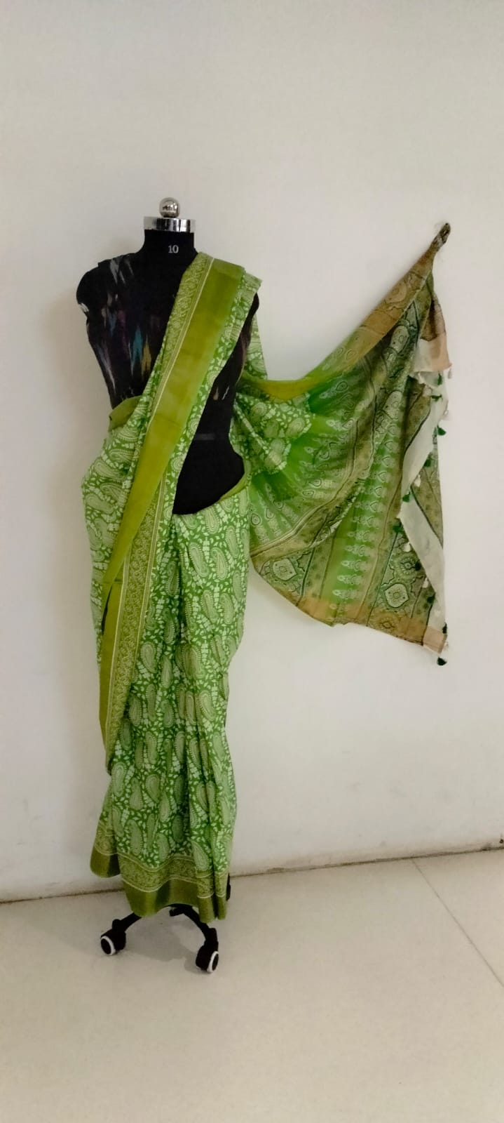 Soft silk hand print saree