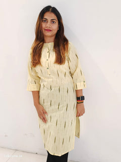 Ikkat cotton kurti