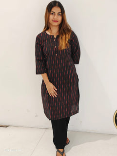 Ikkat cotton kurti