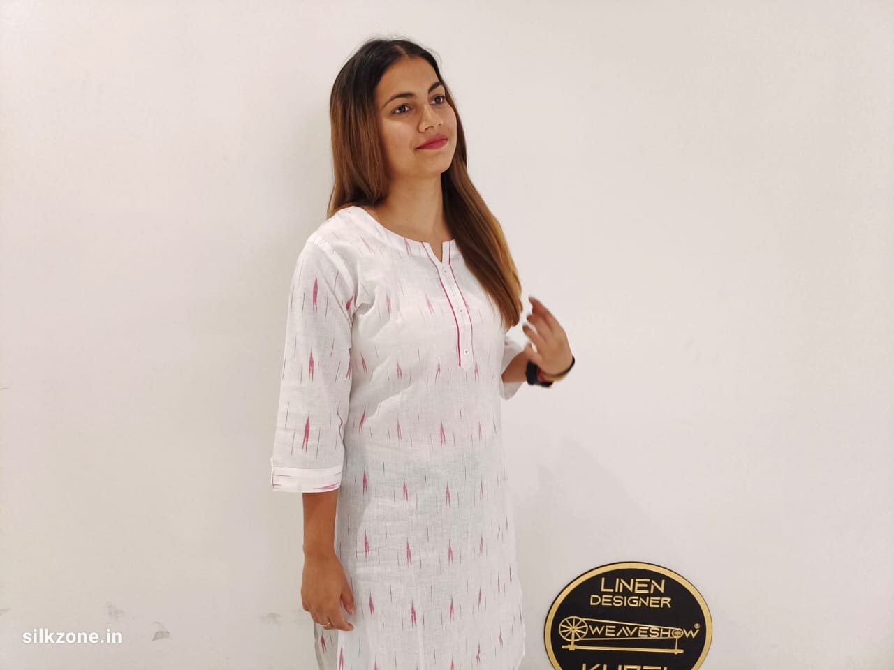 Ikkat cotton kurti